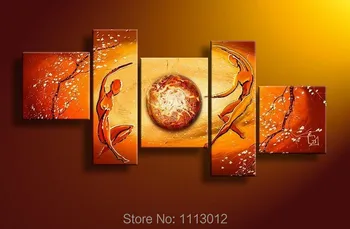 Palette Knife Painted 5 Piece 100% Handmade Plum Flower Modern Women Moon Oil Painting On Canvas Wall Art Home Decoration Modern
Palette Knife Painted 5 Piece 100% Handmade Plum Flower Modern Women Moon Oil Painting On Canvas Wall Art Home Decoration Modern