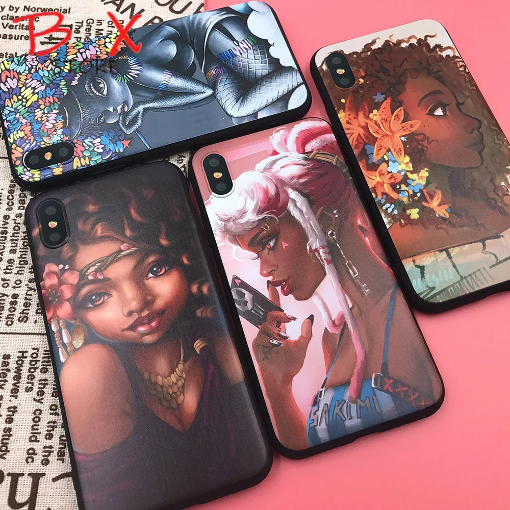 for Funda iPhone X Case 5 5S 6 6S 7 8 Plus X XS Max XR African Girls for Cover iPhone 7 Case Soft TPU for Capa iPhone 8 Case
for Funda iPhone X Case 5 5S 6 6S 7 8 Plus X XS Max XR African Girls for Cover iPhone 7 Case Soft TPU for Capa iPhone 8 Case
