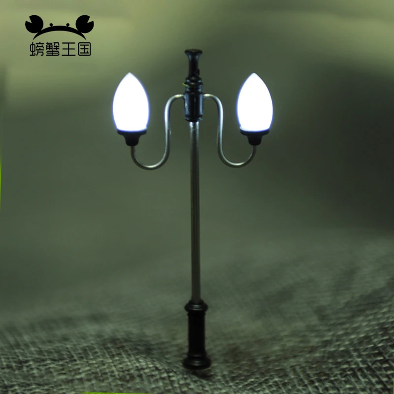10pcs 1:100 Copper Model Railway Train Lamp Post Street Lights HO Scale Lighting | Игрушки и хобби