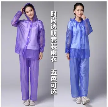 Fashion transparent suit raincoat rain pants split plastic Korean poncho men and women adult waterproof outdoor riding
Fashion transparent suit raincoat rain pants split plastic Korean poncho men and women adult waterproof outdoor riding