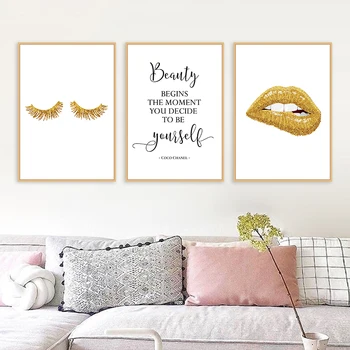 3 Pieces Gold Eyebrow Lip Wall Art Canvas Painting Fashion Beauty Decorative Picture Canvas For Living Room Posters And Print
3 Pieces Gold Eyebrow Lip Wall Art Canvas Painting Fashion Beauty Decorative Picture Canvas For Living Room Posters And Print