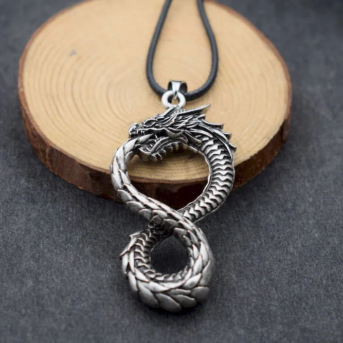 SanLan 10pcs Dragon Snake Eats Its Tail Neckalce The Oldest Symbol Mythology Pendant
SanLan 10pcs Dragon Snake Eats Its Tail Neckalce The Oldest Symbol Mythology Pendant