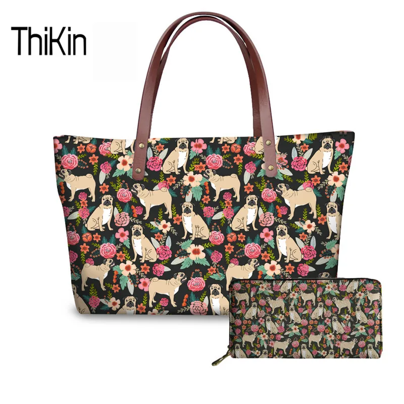 THIKIN Kpop Women Shoulder Bags Pugs Flowers Printing Handbag For Ladies With Long Purse Waterproof Female Beach Messenger Bags
THIKIN Kpop Women Shoulder Bags Pugs Flowers Printing Handbag For Ladies With Long Purse Waterproof Female Beach Messenger Bags
