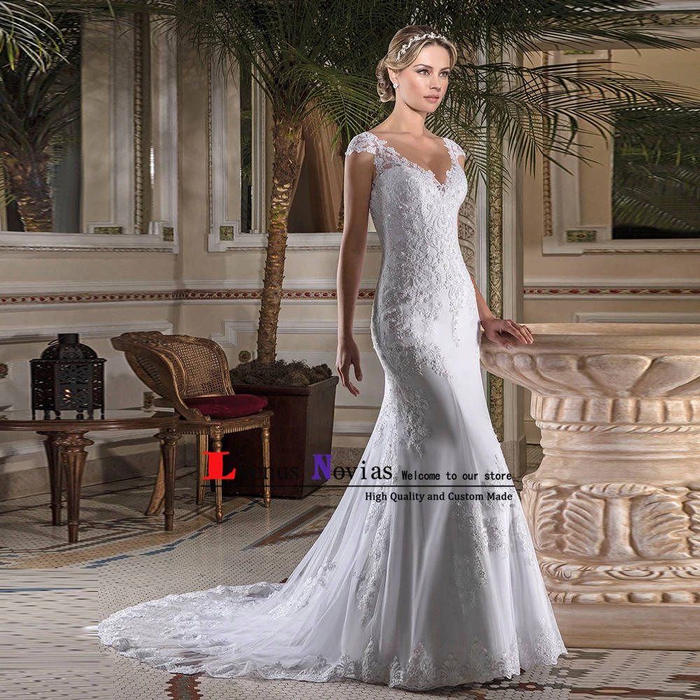 vestido de noiva sereia Cheap China Wedding Dresses Romantic White Lace Mermaid Wedding Dress 2019 Robe de Mariee Gelinlikler
vestido de noiva sereia Cheap China Wedding Dresses Romantic White Lace Mermaid Wedding Dress 2019 Robe de Mariee Gelinlikler
