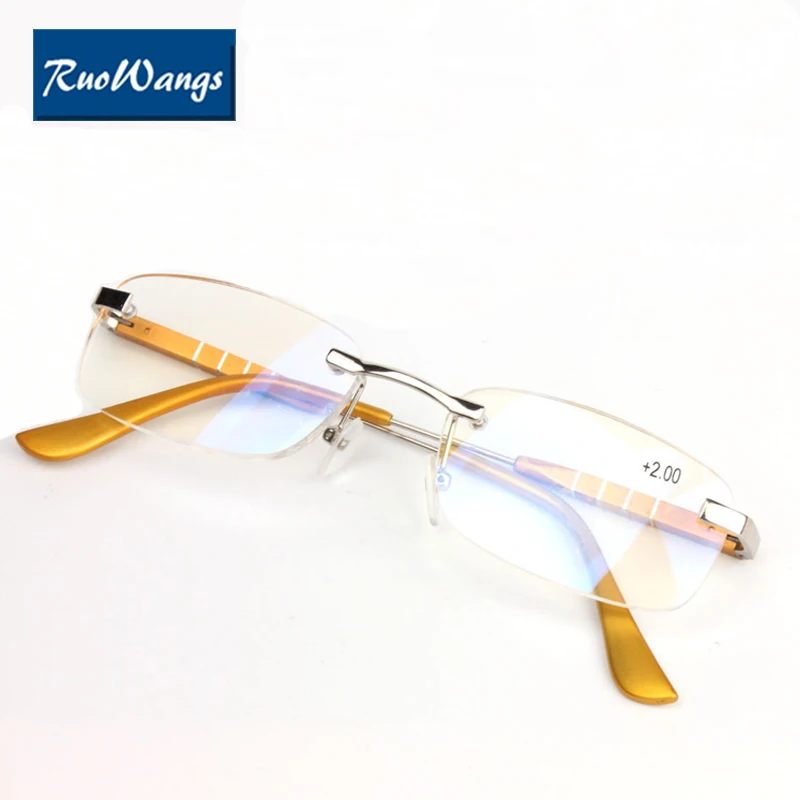 RuoWangs Frame Magnetic Reading Glasses Crystal Rimless Diopter Glasses Presbyopic Eyeglasses +1.0+1.5+2.0+2.5+3.0+3.5 degree
RuoWangs Frame Magnetic Reading Glasses Crystal Rimless Diopter Glasses Presbyopic Eyeglasses +1.0+1.5+2.0+2.5+3.0+3.5 degree