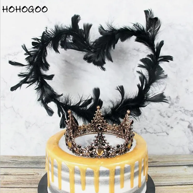 HOHOGOO 3pcs/set White/Black Heart Cake Toppers Feather Wedding Anniversary Valentine's Day Birthday Cake Decorating Supplies
HOHOGOO 3pcs/set White/Black Heart Cake Toppers Feather Wedding Anniversary Valentine's Day Birthday Cake Decorating Supplies