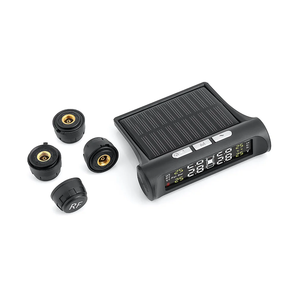 USB Solar Charging Car TPMS Tire Pressure Monitoring System HD Digital LCD Display Auto Alarm tool Wireless 4 External Sensor
USB Solar Charging Car TPMS Tire Pressure Monitoring System HD Digital LCD Display Auto Alarm tool Wireless 4 External Sensor