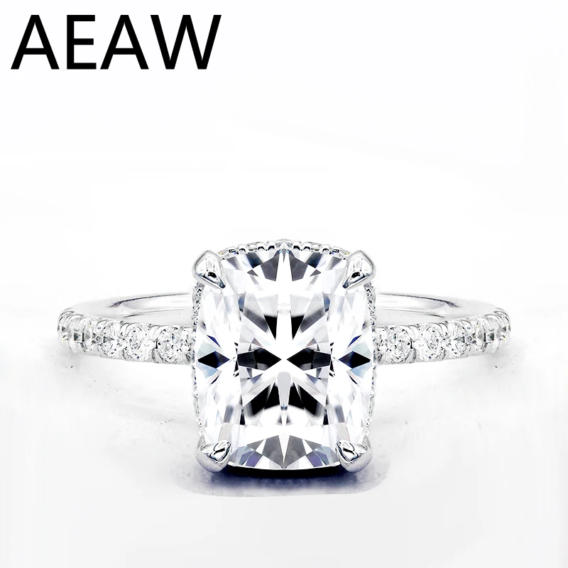 AEAW Moissanite Ring Center 4ct 8X10MM FG Color Moissanite Diamond 14K 585 White Gold Engagement Ring for Women Gift
AEAW Moissanite Ring Center 4ct 8X10MM FG Color Moissanite Diamond 14K 585 White Gold Engagement Ring for Women Gift