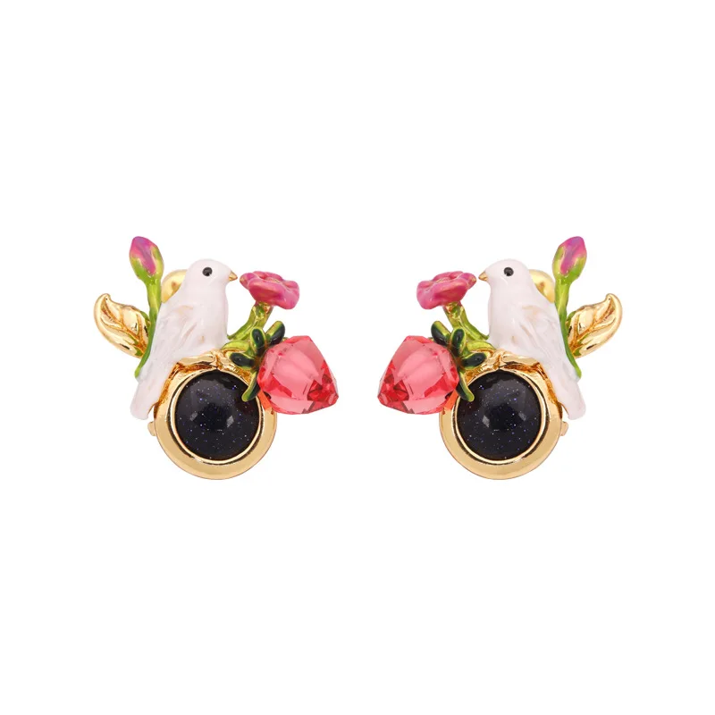 Juicy Grape hand painted enamel earring stud jewelry canary series flower earring red glass stone fashion trendy hot sale
Juicy Grape hand painted enamel earring stud jewelry canary series flower earring red glass stone fashion trendy hot sale