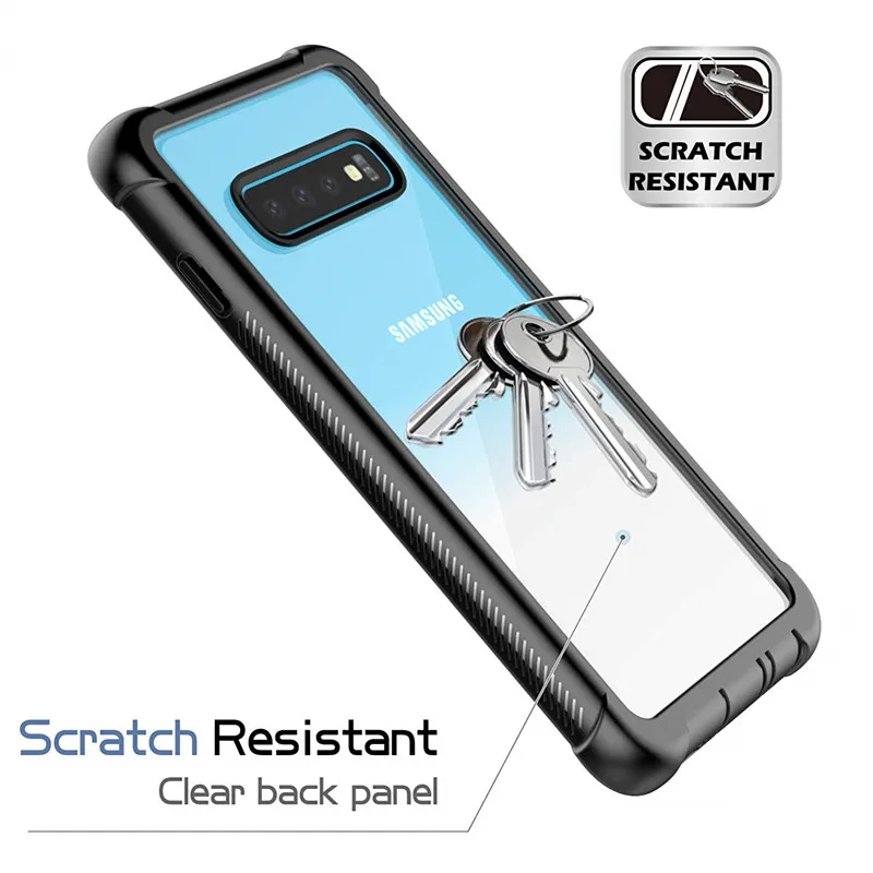 

S10Plus S10 Lite Shockproof Hybrid Armor Case for Samsung Galaxy S8 S9 Plus Note9 Full-Body Rugged Anti-knock Clear Cover
