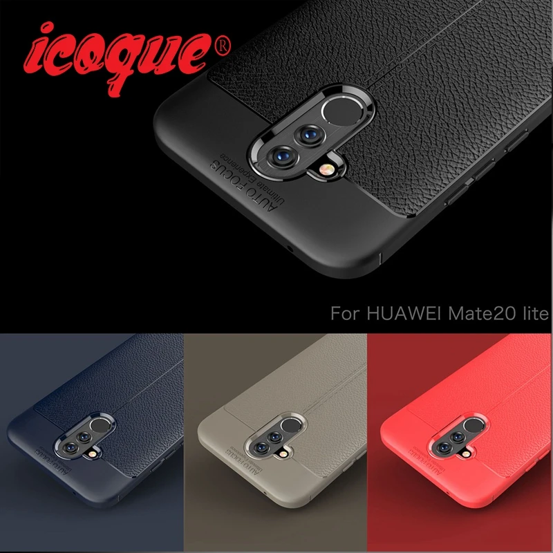 Lichi Pattern Case for Huawei Mate 20 10 Lite Nova 3i Soft Silicone Phone 4 Pro Y9 Y6 2018 Cover |