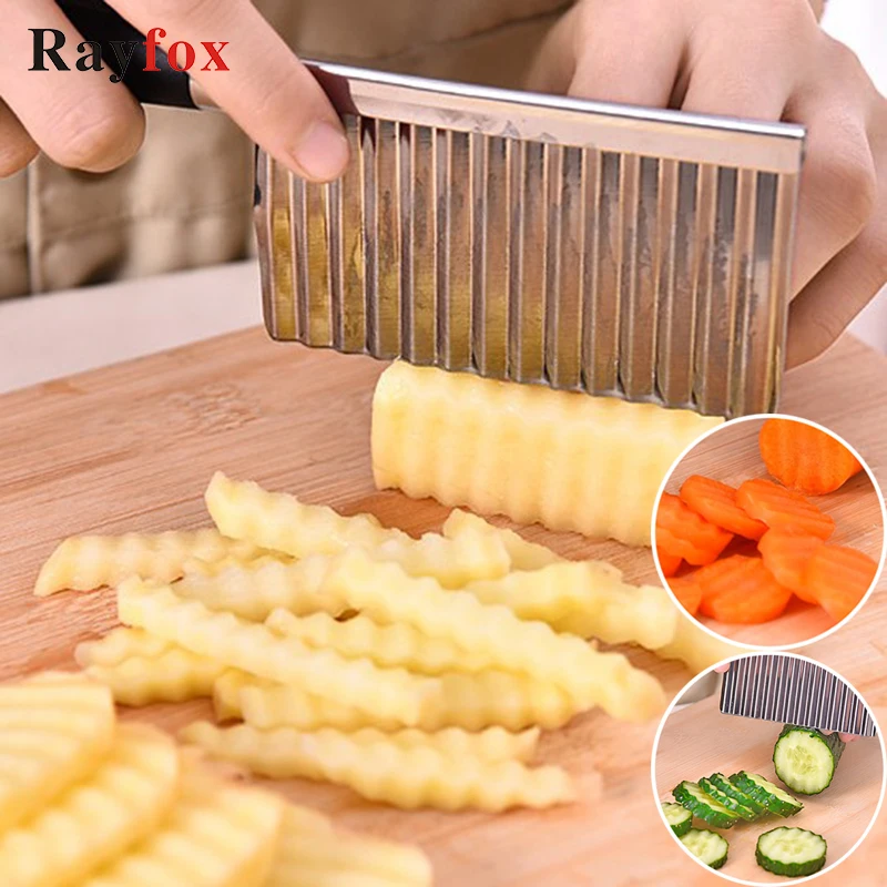 Stainless Steel Wavy Edged Vegetable Fruit Cutter Slicer Knife Kitchen Gadget Corrugated Cutter Kitchen Knives Accessories
Stainless Steel Wavy Edged Vegetable Fruit Cutter Slicer Knife Kitchen Gadget Corrugated Cutter Kitchen Knives Accessories