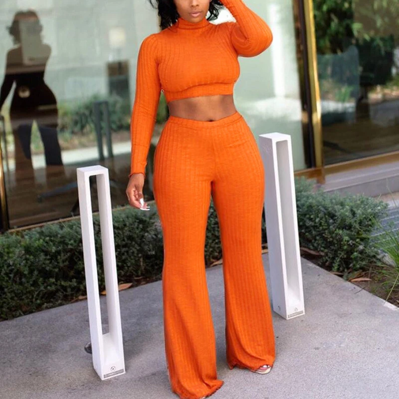 Sexy Women Knitted Rib 2 Piece Set Women 2018 Winter Casual Matching Sets Outfit 2 Piece Set Elegant Wide leg Pants
Sexy Women Knitted Rib 2 Piece Set Women 2018 Winter Casual Matching Sets Outfit 2 Piece Set Elegant Wide leg Pants