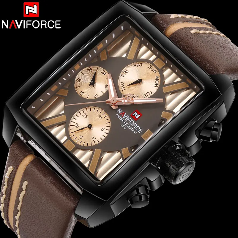 NAVIFORCE 2018 New China Brand Man Watches Luxury Sports Quartz Watch Rectangle Dials 30M Waterproof Auto Date Red Leather Band
NAVIFORCE 2018 New China Brand Man Watches Luxury Sports Quartz Watch Rectangle Dials 30M Waterproof Auto Date Red Leather Band