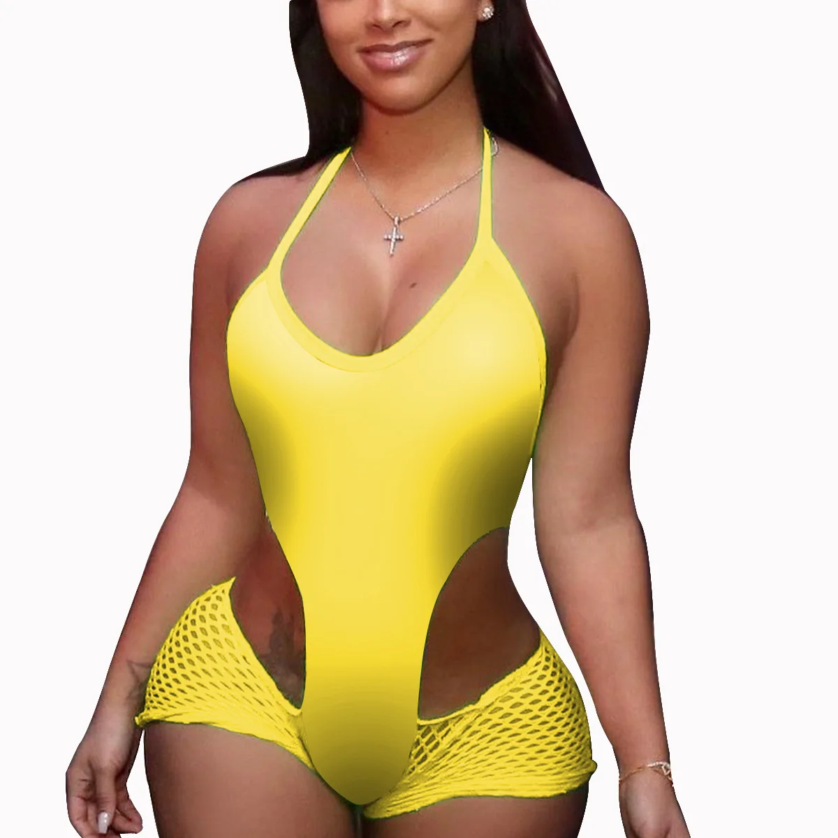 Women Sexy Solid Backless Swimsuit Push Up Padded Bra Sport Beach Bathing High Cut One Piece Sexy Swimwear Fishnet Monokini
Women Sexy Solid Backless Swimsuit Push Up Padded Bra Sport Beach Bathing High Cut One Piece Sexy Swimwear Fishnet Monokini