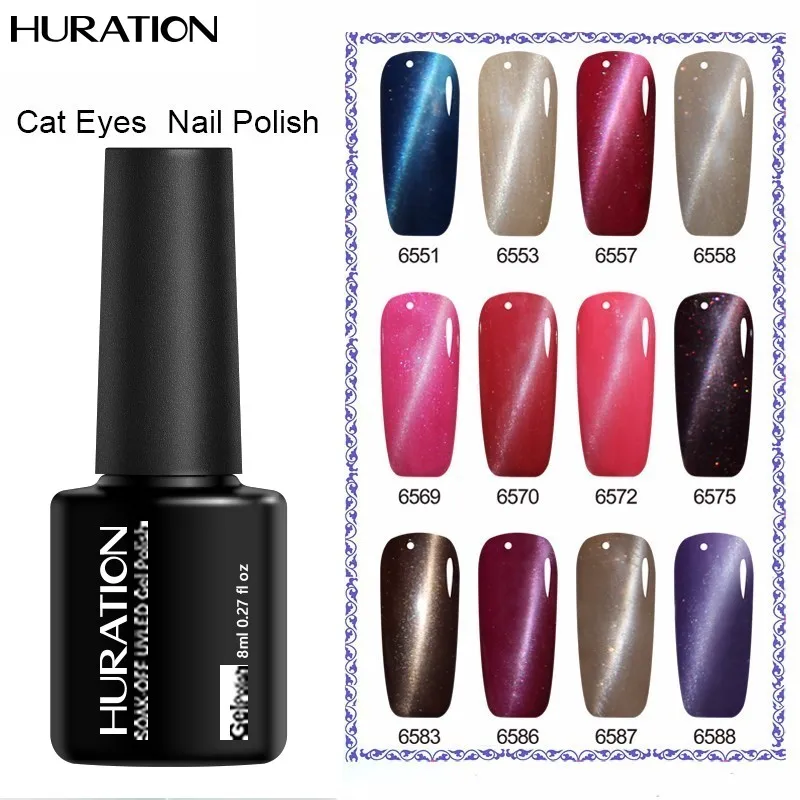 Huration 3D Cat's Eye Magnet Gel Polish Soak Off Decals 8ml Manicure Art Long Lasting UV LED Magnetic Colour Cat Eye Gel Varnish
Huration 3D Cat's Eye Magnet Gel Polish Soak Off Decals 8ml Manicure Art Long Lasting UV LED Magnetic Colour Cat Eye Gel Varnish