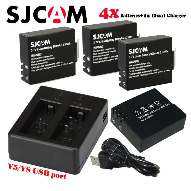 4x Original SJ4000 4k AIR Battery SJ5000 SJ6000 SJ7000 bateria + sj 4000 wifi 5000 Charger For SJCAM battery M10 SJ8000 SJ9000
4x Original SJ4000 4k AIR Battery SJ5000 SJ6000 SJ7000 bateria + sj 4000 wifi 5000 Charger For SJCAM battery M10 SJ8000 SJ9000