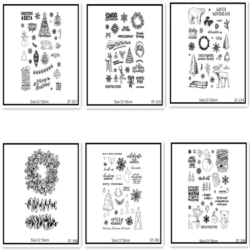 AZSG Merry Christmas Clear Stamps For DIY Scrapbooking Rubber Stamp/ Seal Paper Craft Clear Stamp Card Making
AZSG Merry Christmas Clear Stamps For DIY Scrapbooking Rubber Stamp/ Seal Paper Craft Clear Stamp Card Making