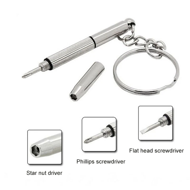 Eyeglass Screwdriver 3in1 Multifunction Home Sunglass Eyeglass Cellphone Watch Repair Keychain Screwdriver Accessory compatible
Eyeglass Screwdriver 3in1 Multifunction Home Sunglass Eyeglass Cellphone Watch Repair Keychain Screwdriver Accessory compatible