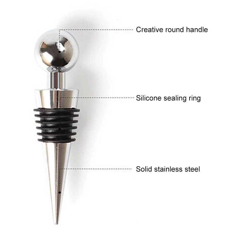 Hot Sale 1 Piece Stainless Steel Cork Wine Storage Stopper Reusable Wine Stopper Sealed Vacuum Bottle Wine Stopper KTV Bar Tool
Hot Sale 1 Piece Stainless Steel Cork Wine Storage Stopper Reusable Wine Stopper Sealed Vacuum Bottle Wine Stopper KTV Bar Tool