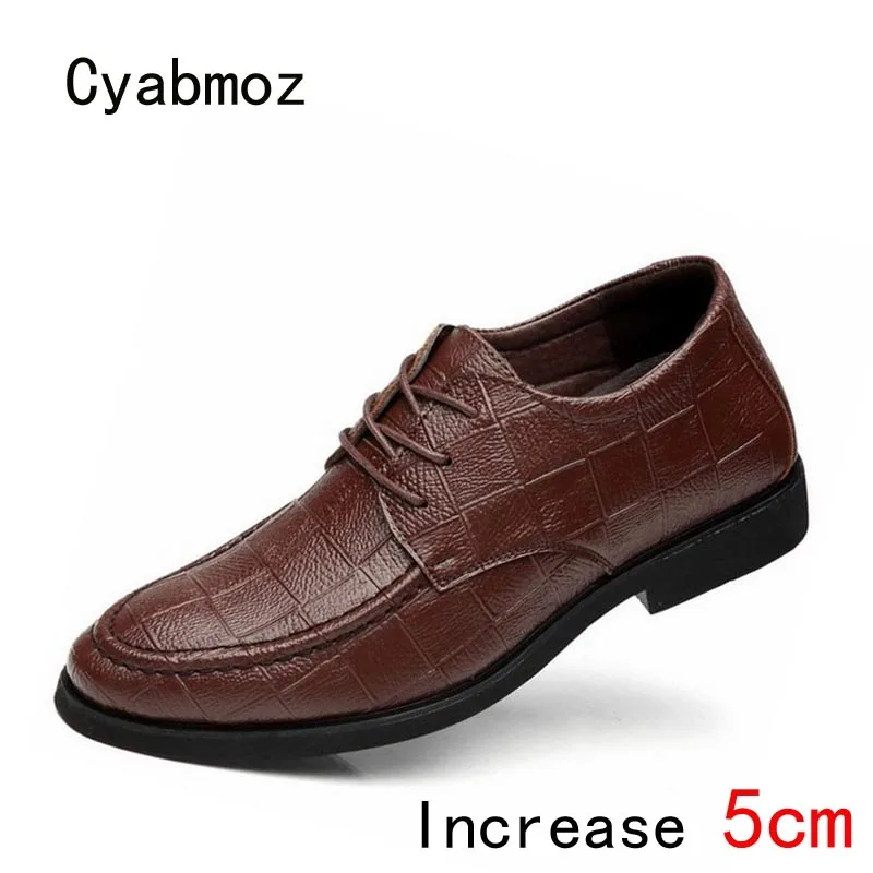 Cyabmoz Men Dress Shoes 5CM Height Increasing PU Leather Fashion Man Hidden Elevator Lace up Party Office Plaid Wedding Shoes
Cyabmoz Men Dress Shoes 5CM Height Increasing PU Leather Fashion Man Hidden Elevator Lace up Party Office Plaid Wedding Shoes