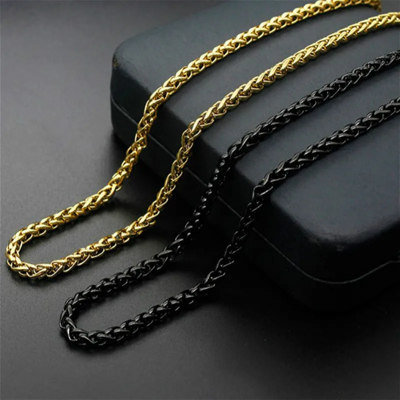 Stainless Steel Snake Chain Necklace for Men Women Chains Necklace Black Gold Color Choker Collier Trendy Jewelry 45-75cm Length
Stainless Steel Snake Chain Necklace for Men Women Chains Necklace Black Gold Color Choker Collier Trendy Jewelry 45-75cm Length