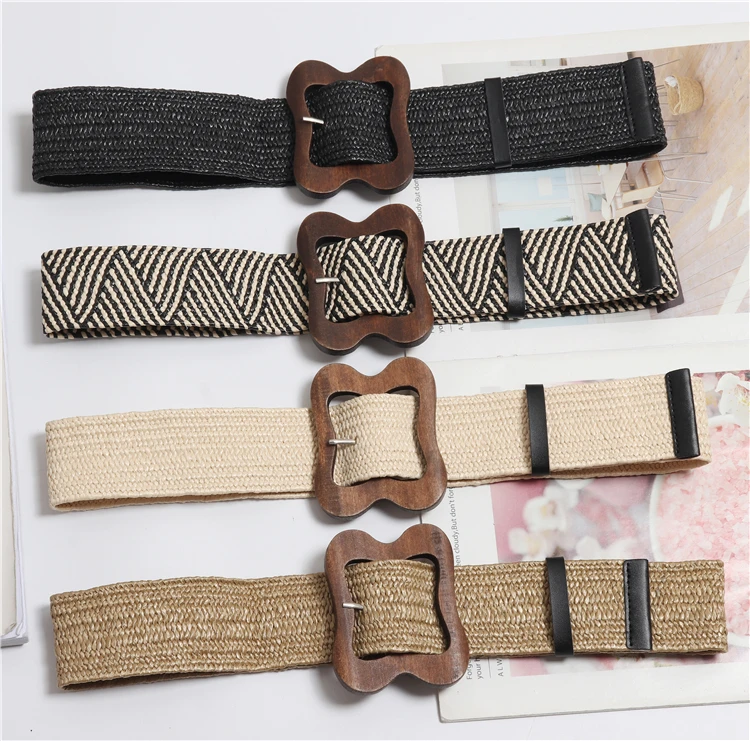 2019 Summer Ethnic Square Woode Buckle Woven Girdle Waistband Women Vintage Elastic knitted Waist Belts Jean Dress Corset Strap
2019 Summer Ethnic Square Woode Buckle Woven Girdle Waistband Women Vintage Elastic knitted Waist Belts Jean Dress Corset Strap
