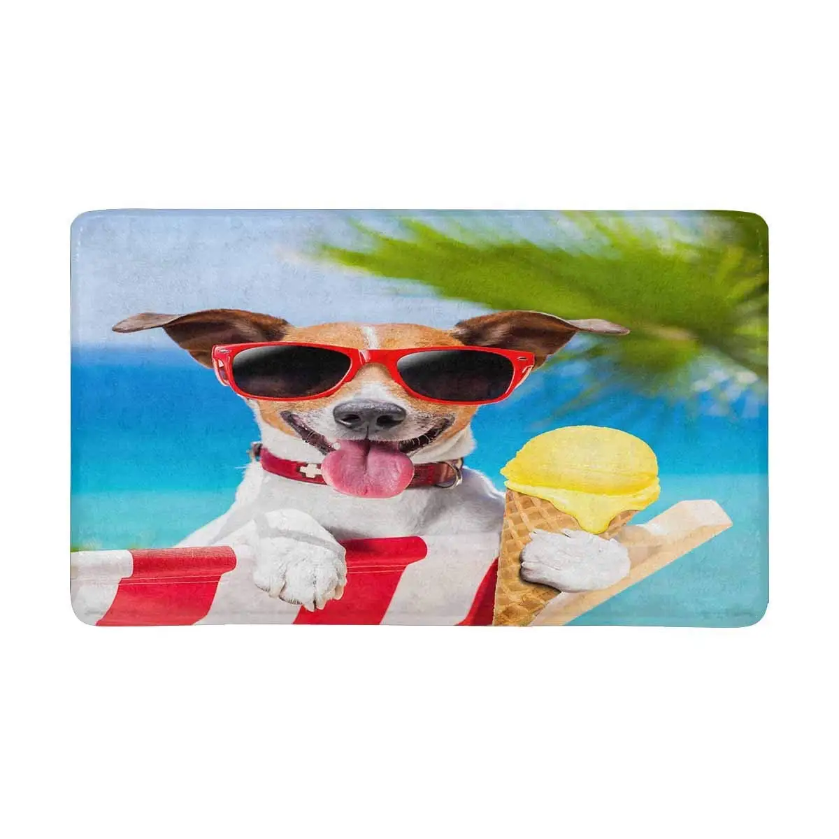 Funny Jack Russell Dog Eating Ice Cream on Summer Beach Indoor Doormat Non Slip Front Entrance Door Mat Rug
Funny Jack Russell Dog Eating Ice Cream on Summer Beach Indoor Doormat Non Slip Front Entrance Door Mat Rug