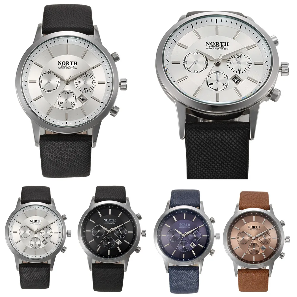 NORTH Sports Luxury Mens Genuine Leather Band Analog Quartz Watches Wrist Watch Fashion Women Cute
NORTH Sports Luxury Mens Genuine Leather Band Analog Quartz Watches Wrist Watch Fashion Women Cute