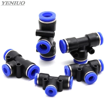 PEG" 3Way T Type Pneumatic Connector Tee Union Push In Fitting for Air Pipe joint 4mm-12mm OD Hose Pipe Fittings
PEG" 3Way T Type Pneumatic Connector Tee Union Push In Fitting for Air Pipe joint 4mm-12mm OD Hose Pipe Fittings