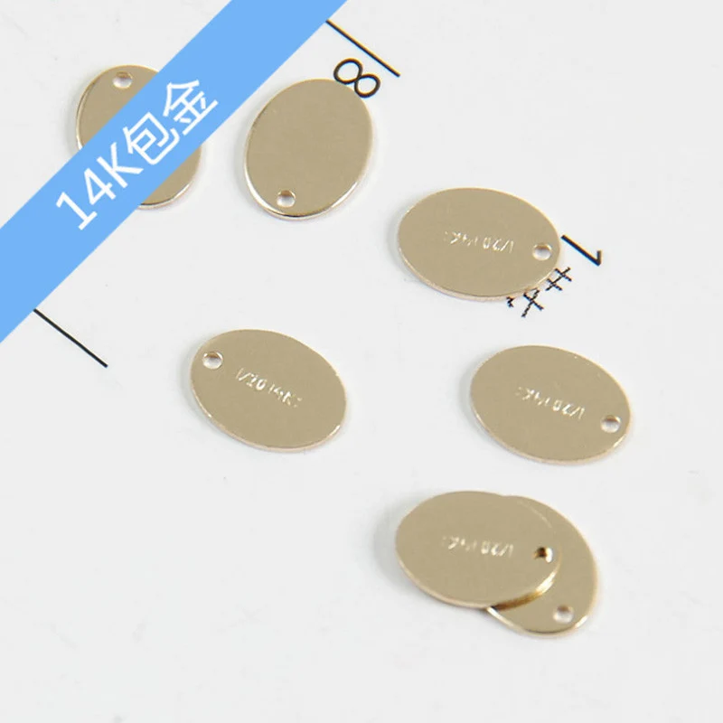 Gold filled Oval sheet stamp small ellipse tag end Beads not fade pendants for making DIY jewelry accessories 7.3*5.5mm 10pcs
Gold filled Oval sheet stamp small ellipse tag end Beads not fade pendants for making DIY jewelry accessories 7.3*5.5mm 10pcs