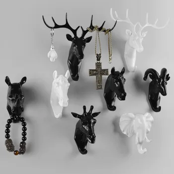 11-12cm white/black/golden Nordic style resin coat hook decorative animal head hook deer head hook wall decoration crafts
11-12cm white/black/golden Nordic style resin coat hook decorative animal head hook deer head hook wall decoration crafts