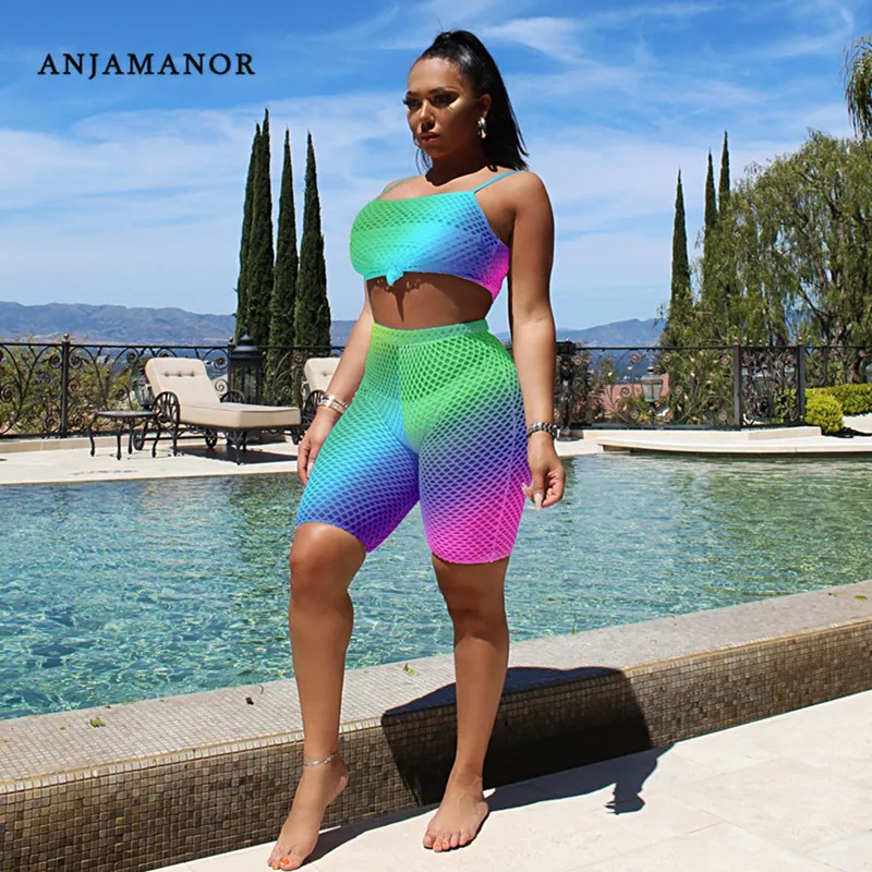 ANJAMANOR Neon Fishnet Sexy Summer 2 Piece Set Crop Top and Shorts Pant Suits for Women Beach Club Night Out Outfits D41-AB63
ANJAMANOR Neon Fishnet Sexy Summer 2 Piece Set Crop Top and Shorts Pant Suits for Women Beach Club Night Out Outfits D41-AB63