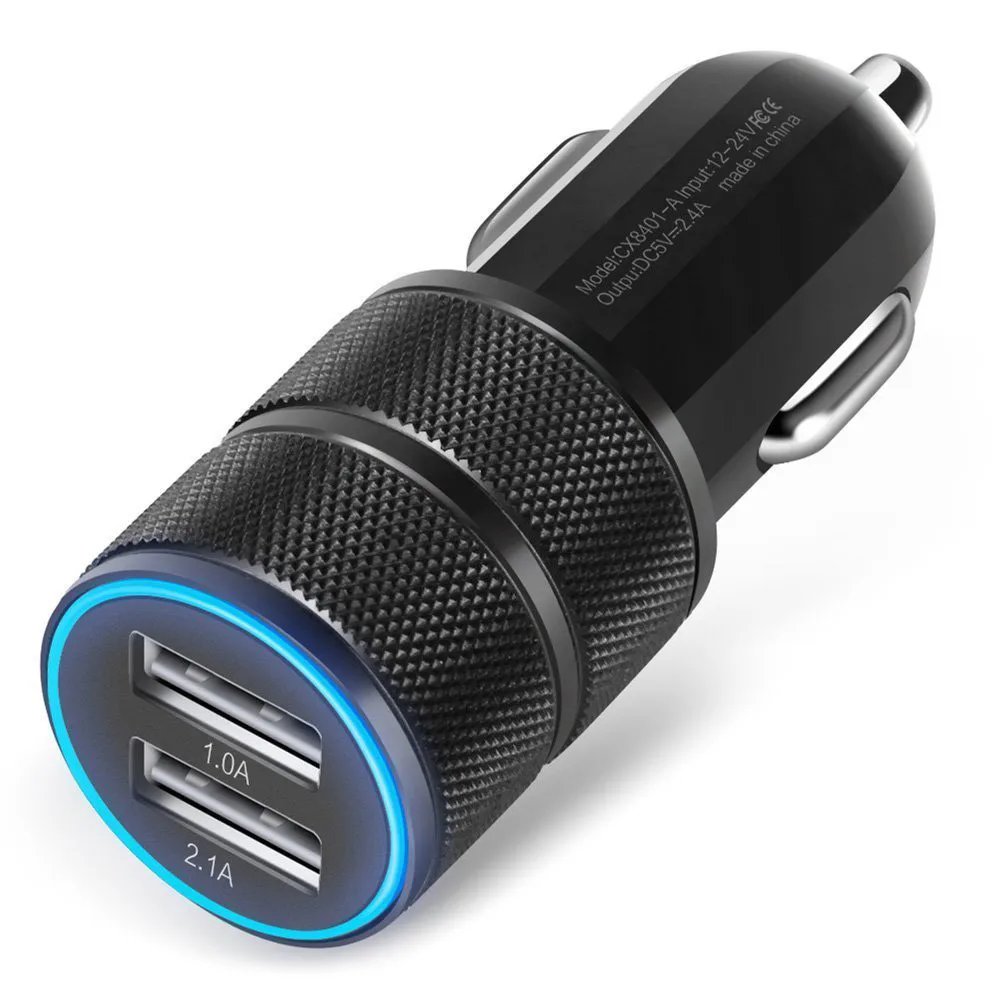 2.1A/24W 2-Port Smart USB USB Car Charger Quick Charge Universal Intelligent Charging Auto Charger For iPhone Samsung Mobile #P1
2.1A/24W 2-Port Smart USB USB Car Charger Quick Charge Universal Intelligent Charging Auto Charger For iPhone Samsung Mobile #P1