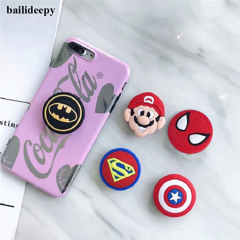 New phone grip Superhero spiderman batman cell phone holder for iPhone xs Huawei stand cartoon silicone lazy phone airbag holder
New phone grip Superhero spiderman batman cell phone holder for iPhone xs Huawei stand cartoon silicone lazy phone airbag holder