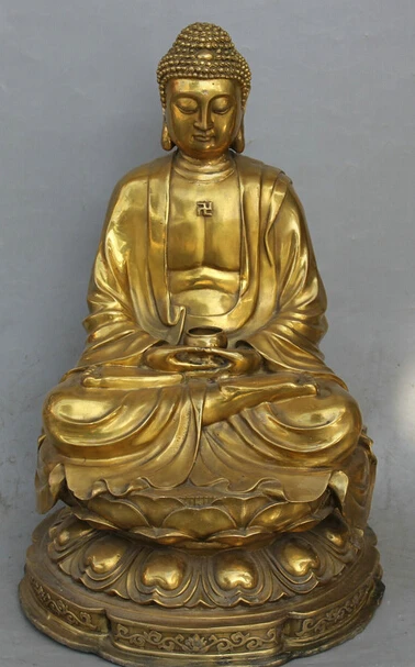 JP S62 18" Tibet Buddhism Brass Seat Shakyamuni Amitabha Buddha Sakyamuni Bowl Statue Discount 35%
JP S62 18" Tibet Buddhism Brass Seat Shakyamuni Amitabha Buddha Sakyamuni Bowl Statue Discount 35%