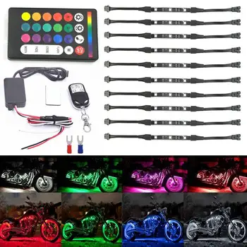 Motorcycle LED Light Kit 50W Multi-Color Accent Glow Neon Strips Lights With Remote Controller Switch Supports Voice Controlling
Motorcycle LED Light Kit 50W Multi-Color Accent Glow Neon Strips Lights With Remote Controller Switch Supports Voice Controlling