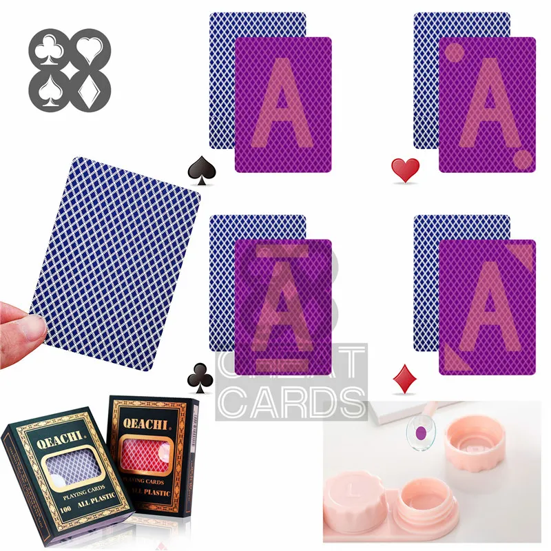 Invisible Marked Cards Trick QEACHI 406 Poker Plastic Playing Cards for Contact Lenses Magic Poker Invisible Marker Cheat Game
Invisible Marked Cards Trick QEACHI 406 Poker Plastic Playing Cards for Contact Lenses Magic Poker Invisible Marker Cheat Game