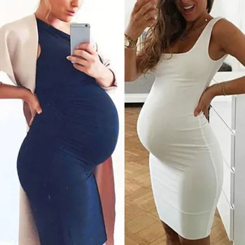 Maternity Sexy Dresses Fashion Women O-Neck Sleeveless Nursing Solid Vest Dress Robe Grossesse Props Clothes For Pregnant Women
Maternity Sexy Dresses Fashion Women O-Neck Sleeveless Nursing Solid Vest Dress Robe Grossesse Props Clothes For Pregnant Women