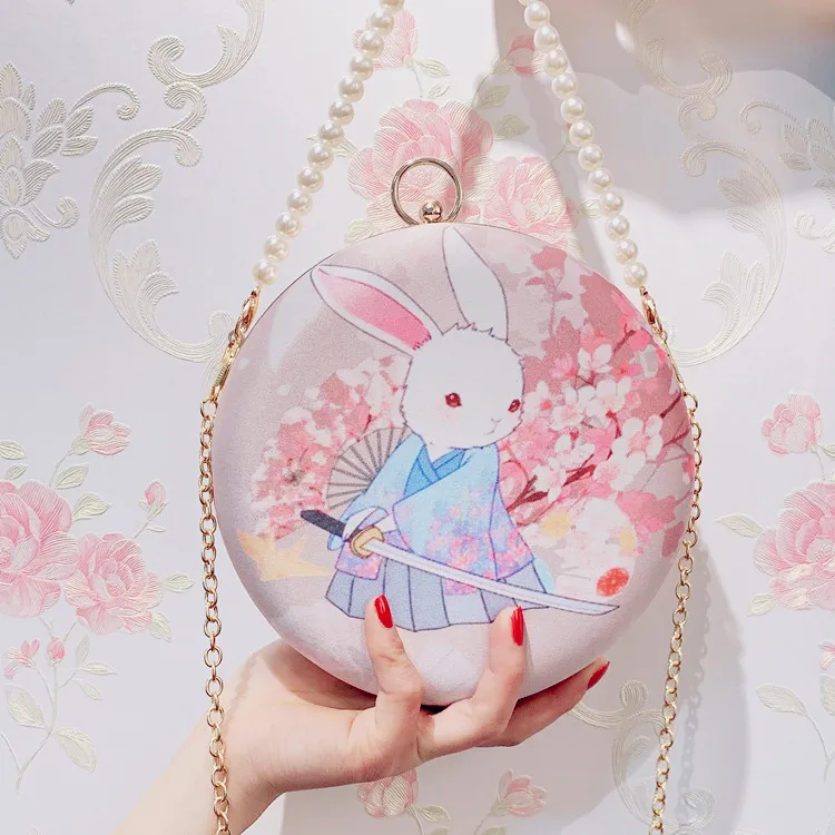 Angelatracy 2019 New Arrival Japan Style Pearl Fashion Rabbit Clasp Metal HanFu Circular Day Clutches Evening Bag Messenger Bag
Angelatracy 2019 New Arrival Japan Style Pearl Fashion Rabbit Clasp Metal HanFu Circular Day Clutches Evening Bag Messenger Bag
