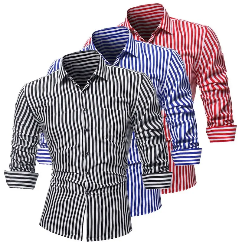 HEFLASHOR 2018 New Striped Dress Shirtss Long Sleeves Men Shirts Camisa Masculina Casual Business Male Blouse Tops Plus Size 4XL
HEFLASHOR 2018 New Striped Dress Shirtss Long Sleeves Men Shirts Camisa Masculina Casual Business Male Blouse Tops Plus Size 4XL