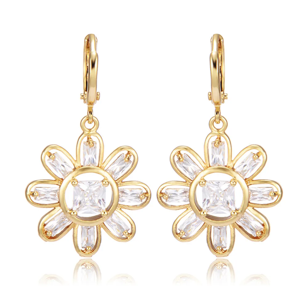 YAZILIND New Arrival Elegant Flower Shape Crystal Overgild Connect Dangle Earring Women Jewelry Brincos
YAZILIND New Arrival Elegant Flower Shape Crystal Overgild Connect Dangle Earring Women Jewelry Brincos