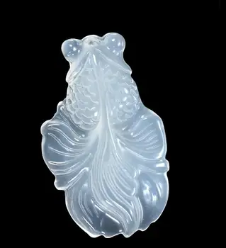 Natural jade white agate ice chalcedony pendant Pendant jinyumantang all-match goldfish four female extra large sweater chain
Natural jade white agate ice chalcedony pendant Pendant jinyumantang all-match goldfish four female extra large sweater chain