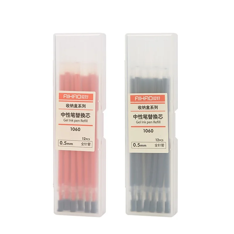 12 pcs Gel ink refill in storage box 0.5mm ballpoint 4 color tip Black blue red refills stationery Office school supplies CB738
12 pcs Gel ink refill in storage box 0.5mm ballpoint 4 color tip Black blue red refills stationery Office school supplies CB738