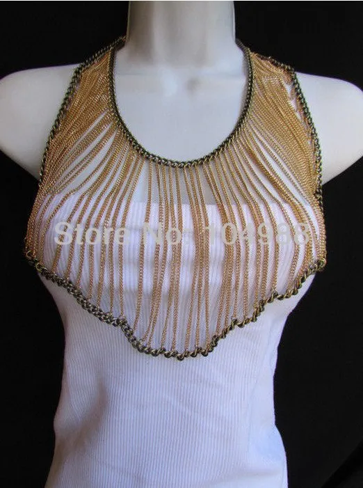 FREE SHIPPING 2014 NEW WOMEN GOLD WAVES METAL ACROSS SHOULDERS CHAINS GOLD AND GRAY CHAIN BODY JEWELRY FASHION NECKLACE
FREE SHIPPING 2014 NEW WOMEN GOLD WAVES METAL ACROSS SHOULDERS CHAINS GOLD AND GRAY CHAIN BODY JEWELRY FASHION NECKLACE