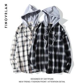 Men Plaid Shirt Hip hop 2019 Autumn Men's Fashion Plaid Long-sleeved Hooded Shirt Male Button Down Casual Check Shirt Streetwear
Men Plaid Shirt Hip hop 2019 Autumn Men's Fashion Plaid Long-sleeved Hooded Shirt Male Button Down Casual Check Shirt Streetwear