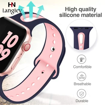 Silicone Wristbands For Apple Watch 5 4 3 2 1 40mm 44mm Bracelet Straps Durable Breathbale Sports Bands 38mm 42mm Watch Straps
Silicone Wristbands For Apple Watch 5 4 3 2 1 40mm 44mm Bracelet Straps Durable Breathbale Sports Bands 38mm 42mm Watch Straps