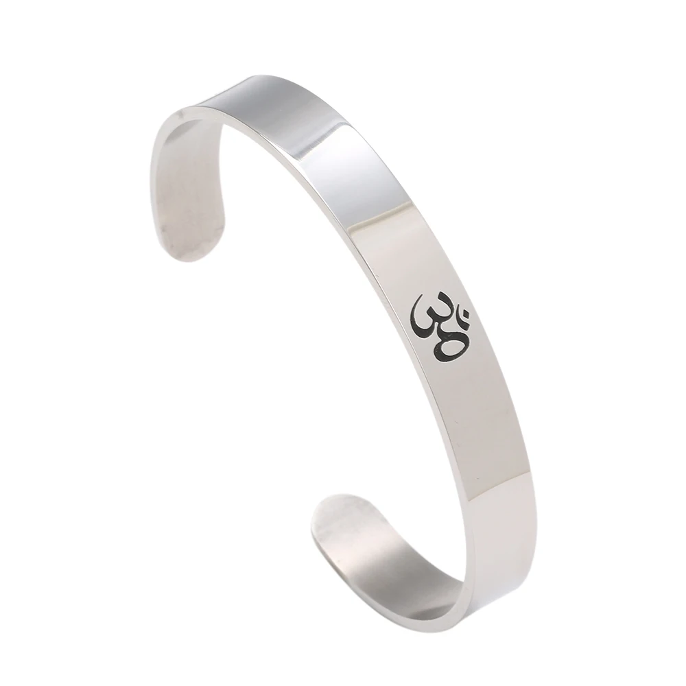 Tone AUM OM Ohm Hindu Buddhist Hinduism Yoga India Stainless Steel Cuff Bangle Opening Bracelet for Men Women 1564
Tone AUM OM Ohm Hindu Buddhist Hinduism Yoga India Stainless Steel Cuff Bangle Opening Bracelet for Men Women 1564
