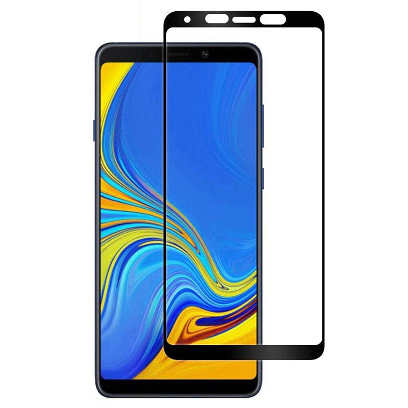 Для samsung Galaxy A9s 2018 Глянцевая 5D изогнутые углеродного волокна Мягкий край