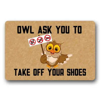 "Owl Ask You To Take Off Your Shoes" Welcome Mat Funny Doormat Durable Machine-washable Indoor/outdoor Doormat
"Owl Ask You To Take Off Your Shoes" Welcome Mat Funny Doormat Durable Machine-washable Indoor/outdoor Doormat